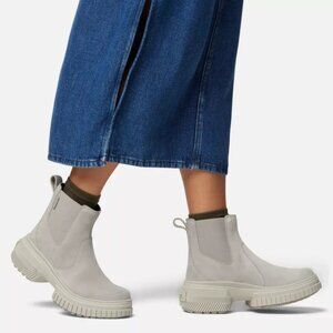 NEW SOREL Ona Ave Chelsea Boots - Waterproof, Leather in gray for women 825 7S3